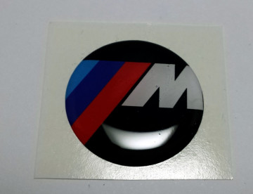 Autocolante Resinado 3D com BMW ///M - 28mm - Img 1