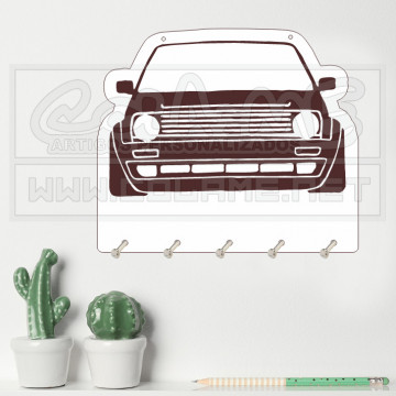 Chaveiro em MDF - VW Golf Mk2 - Img 1
