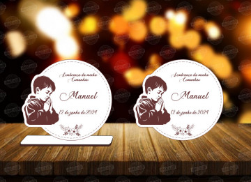 Lembrança em MDF - Comunhão Menino - Personalizada - Img 1