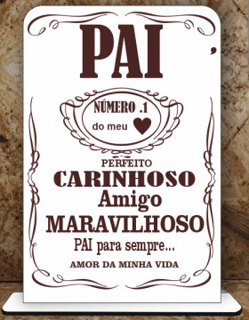 Moldura em MDF - Pai nº 1 do meu coração - Img 1