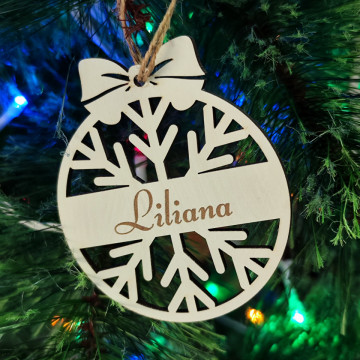 Ornamento / "bola" para árvore de Natal com Nome - Img 1