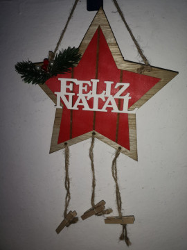 Ornamento Estrela - Feliz Natal - Img 1
