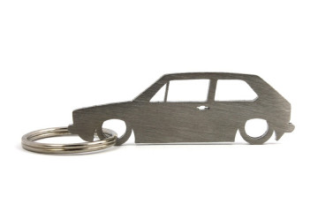 Porta Chaves em inox com silhueta com Volkswagen Golf MK1 - Img 1