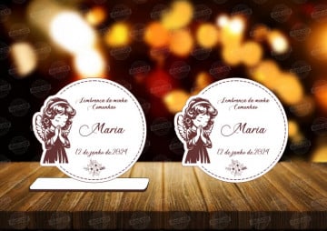 Lembrança em MDF - Comunhão Menina Anjo - Personalizada - Img 1