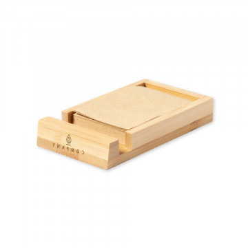 Porta-notas com suporte de Smartphone - Bambu - Img 4