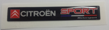 Autocolante Resinado 3D para Citroen Sport - 118mm x 20mm - Img 1