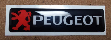 Autocolante Resinado 3D para Peugeot - 110 x 27mm - Img 1