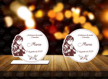Lembrança em MDF - Comunhão Menina - Personalizada - Img 1