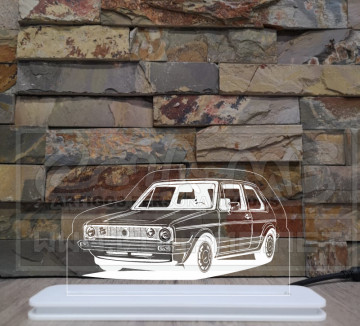 Moldura / Candeeiro com luz de presença - VW Golf Mk1 - Lateral - Img 1