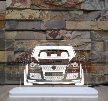 Moldura / Candeeiro com luz de presença - VW Mk 5 - Img 1