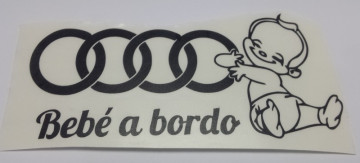 Autocolante - Bebé a bordo para Audi - Img 3