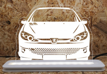 Moldura / Candeeiro com luz de presença - Peugeot 206 - Img 1