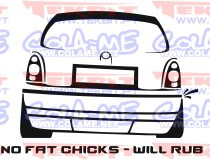 Autocolante - No fat chicks - will rub (Corsa B) - Img 1