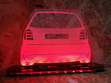 Moldura / Candeeiro com luz de presença - VW Polo 6N - Img 1