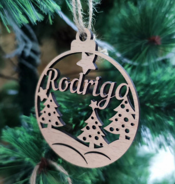 Ornamento / "bola" para árvore de Natal- Nome Personalizado - Img 1