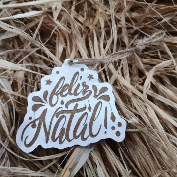 Ornamento para árvore de Natal em MDF - Feliz Natal - Img 1