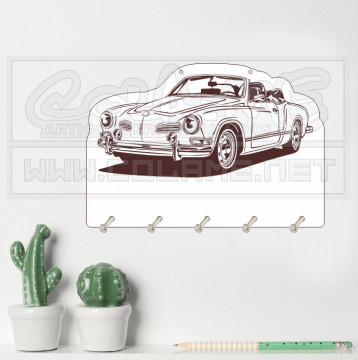 Chaveiro em MDF - VW Karmann Ghia - Img 1
