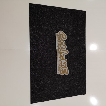 Folha de EVA com glitter - 60x40cm - Preto - Img 1