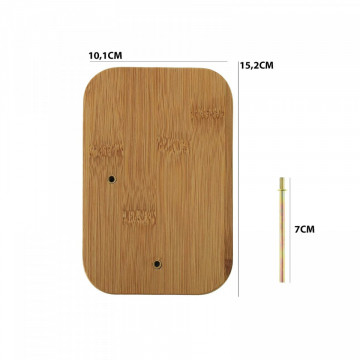 Moldura em Bambu com zona de foto - Sublimação - Retangular - 10x15cm - Img 2