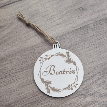 Ornamento / "bola" para árvore de Natal com frase / Nome - Img 1