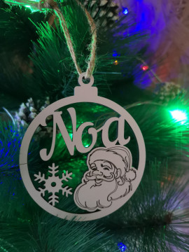 Ornamento para árvore de Natal com nome - Pai Natal - Img 1