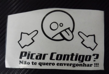 Autocolante - Picar Contigo? Não te quero envergonhar!!! - Img 2