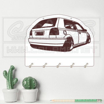 Chaveiro em MDF - VW Golf Mk3 - Lateral - Img 1