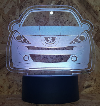 Moldura / Candeeiro com luz de presença - Peugeot 207 - Img 1