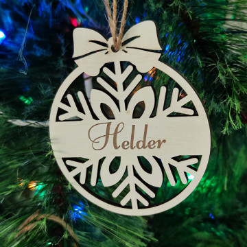 Ornamento / "bola" para árvore de Natal com Nome - Img 1