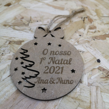 Ornamento para árvore de Natal em MDF - Frase - Img 6