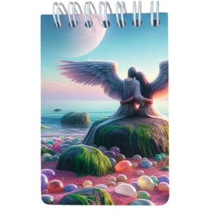 Carnet cu spira 7 x 10.5 cm, 50 foi veline, Suflete pereche