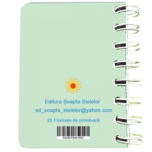 Carnet cu spira Floricele de primavara, 7 x 10 cm, 75 foi veline - Img 5