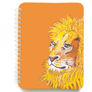 Carnet cu spira Leu, 12 x 16 cm, 100 foi dictando cu soare, necartonat