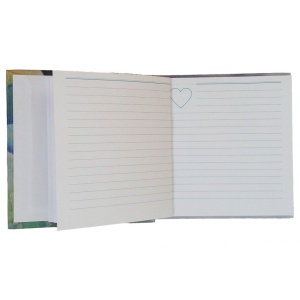 Carnet cartonat Mos Craciun 10 x 10 cm, 100 foi, 50 dictando cu inimioara, 50 foi albe - Img 2