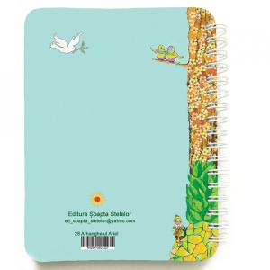 Carnet cu spira Arhanghelul Ariel, 12 x 16 cm, 100 foi dictando cu inger, necartonat - Img 3