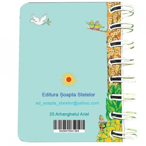 Carnet cu spira Arhanghelul Ariel, 7 x 10 cm, 75 foi veline - Img 3
