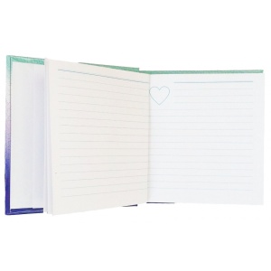 Carnet cartonat Serafim 10 x 10 cm, 100 foi, 50 dictando cu inimioara, 50 foi albe - Img 4