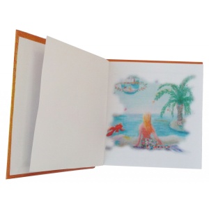 Carnet cartonat Viata, dulce viata 10 x 10 cm, 100 foi, 50 dictando cu inimioara, 50 foi albe - Img 3