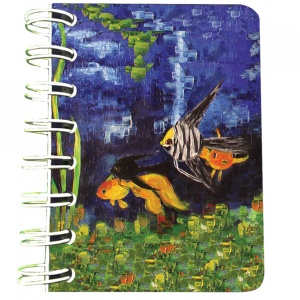 Carnet cu spira Acvatica, 7 x 10 cm, 75 foi veline