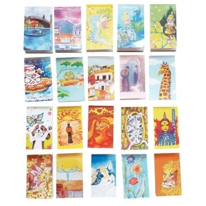 Set 20 carnetele de buzunar Aleator 1, 5 x 8,3 cm, 100 foi veline
