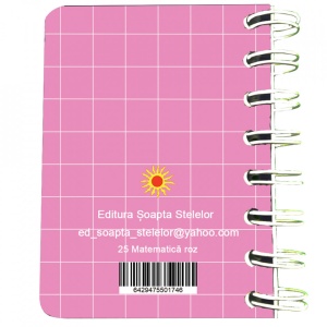 Carnet cu spira Matematica roz, 7 x 10 cm, 75 foi veline - Img 3