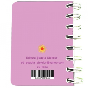 Carnet cu spira Pisica, 7 x 10 cm, 75 foi veline - Img 3