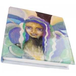 Carnet cartonat Serafim 10 x 10 cm, 100 foi, 50 dictando cu inimioara, 50 foi albe