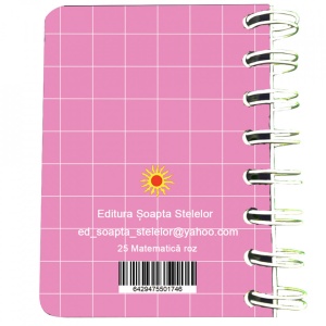Carnet cu spira Matematica roz, 7 x 10 cm, 75 foi veline - Img 5