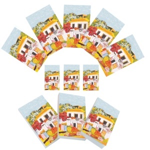 Set carnetele de buzunar Dimineata insorita 10 + 1, 100 foi albe, 5 x 8 cm