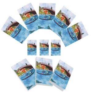 Set carnetele de buzunar Venetia 10 + 1, 100 foi albe, 5 x 8 cm