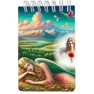 Carnet cu spira 7 x 10.5 cm, 50 foi veline, Vis romantic