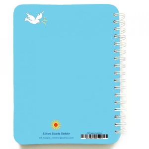Carnet cu spira ingerul pazitor, 12 x 16 cm, 100 foi dictando cu inger, necartonat - Img 3