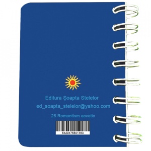 Carnet cu spira Romantism acvatic, 7 x 10 cm, 75 foi veline - Img 3
