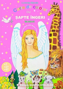 Carte de colorat cu sapte ingeri, format A4, color, 16 pagini, bilingva, romana-engleza - Luminita Manole - Img 1